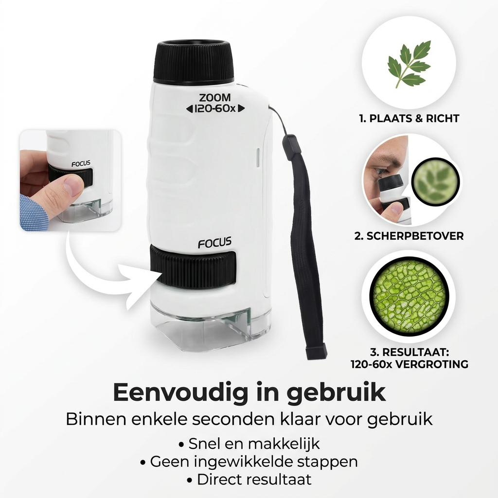 PocketScope⢠Draagbare Microscoop