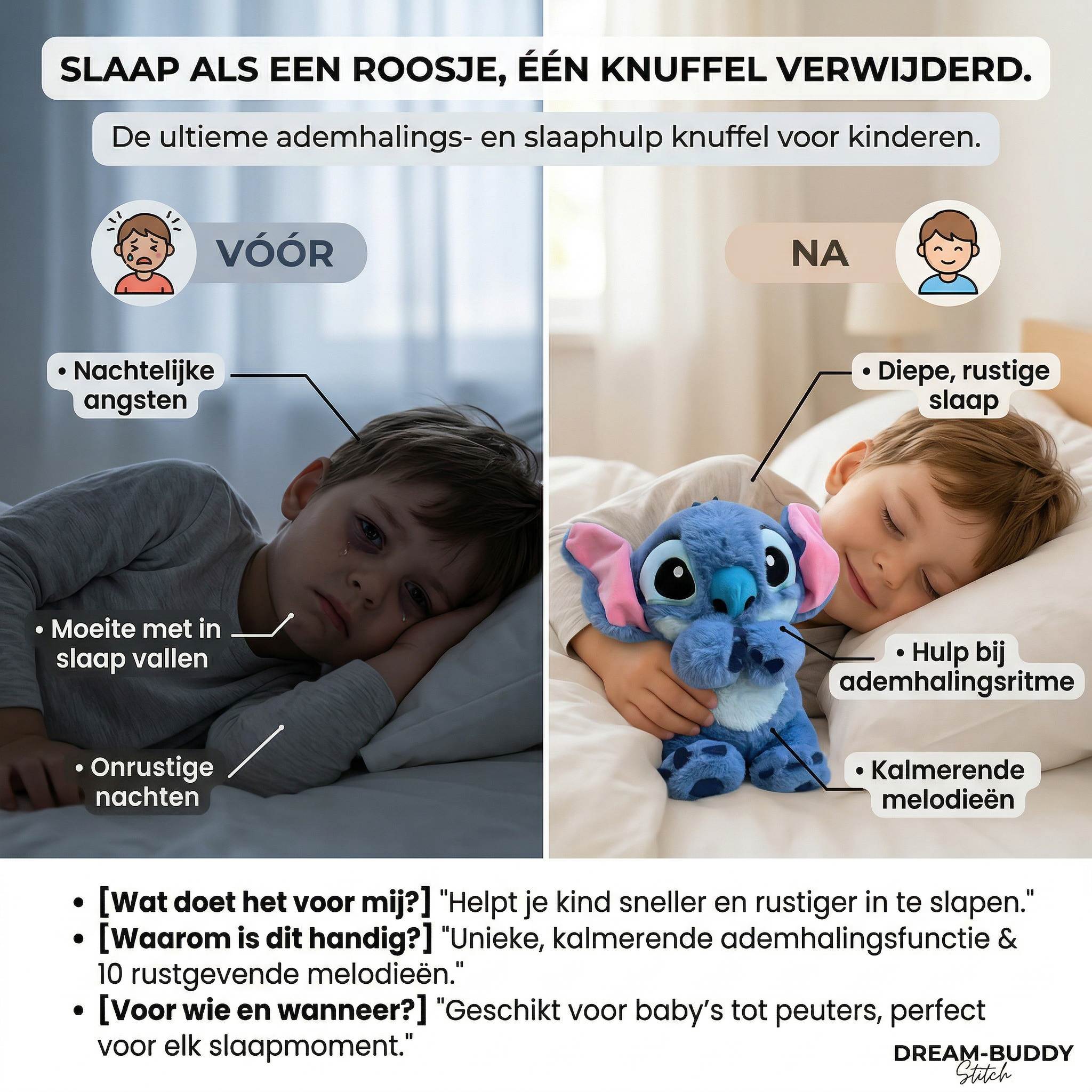 SleepyHug™ Kalmerende Knuffel