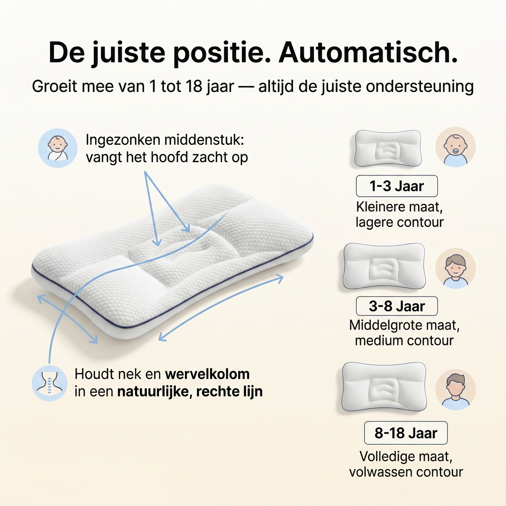 Ergonomisch Kinderkussen™ - Eindelijk uitgerust wakker