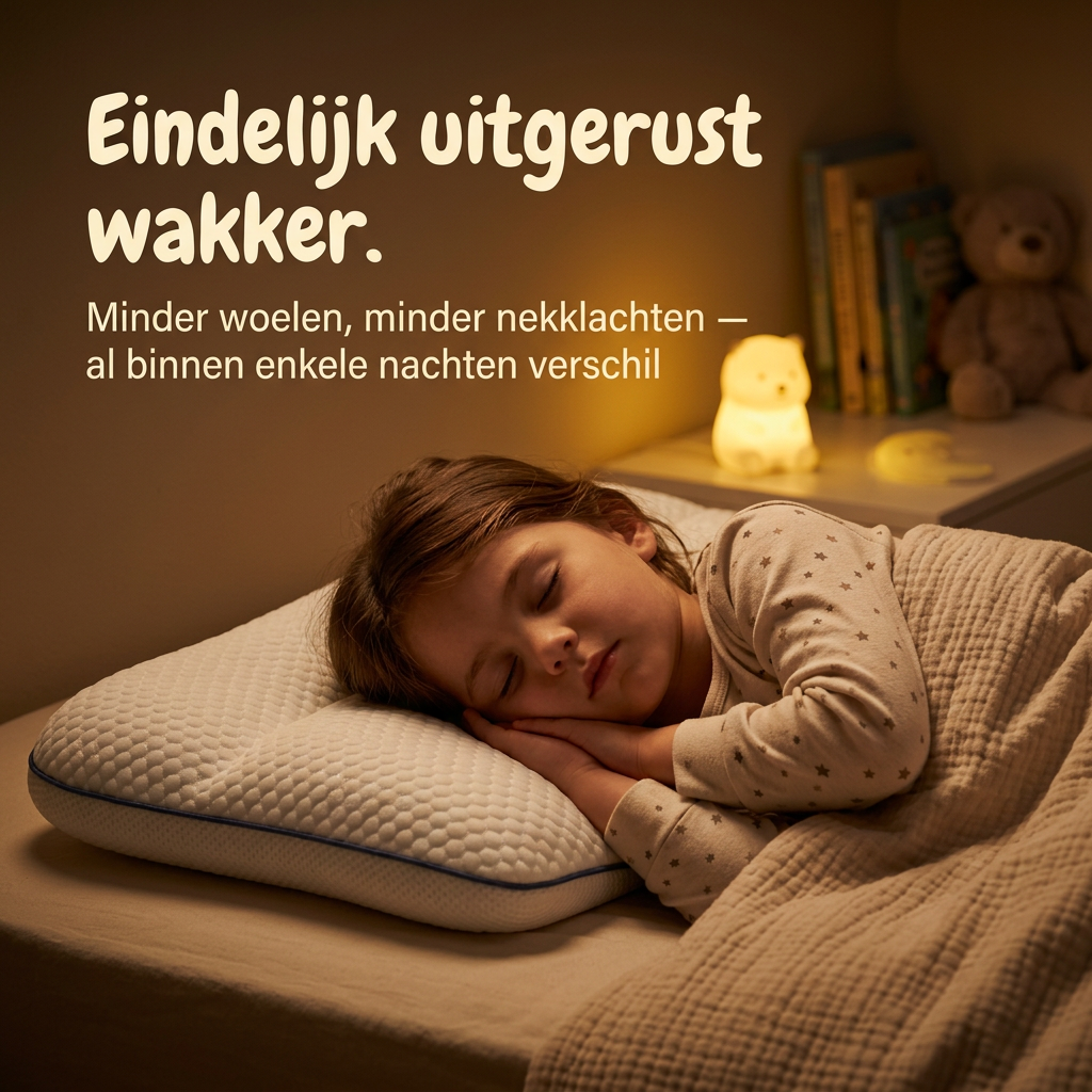 Ergonomisch Kinderkussen™ - Eindelijk uitgerust wakker