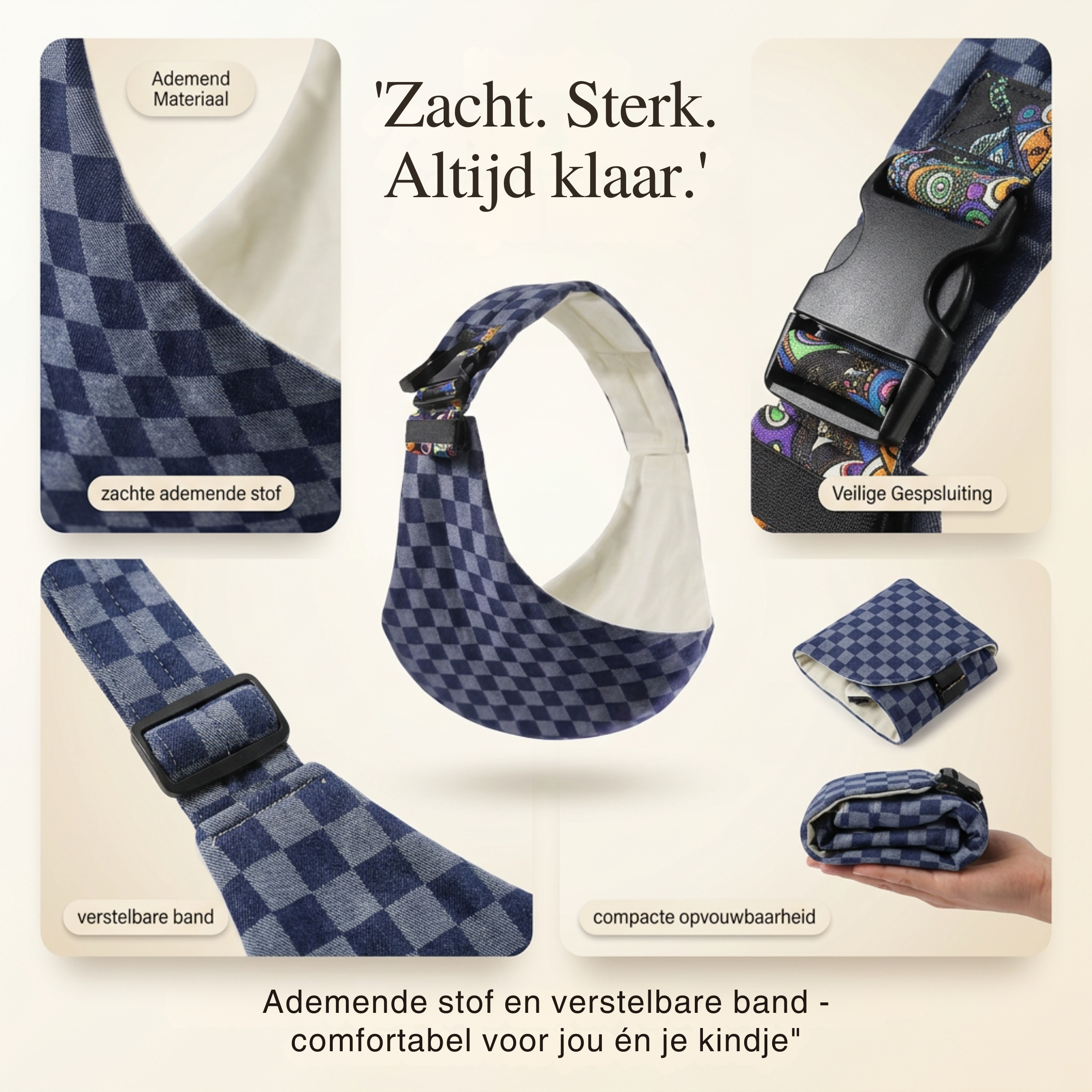 BabyCarry™ Verstelbare draagzak - Handen vrij. Baby dichtbij.
