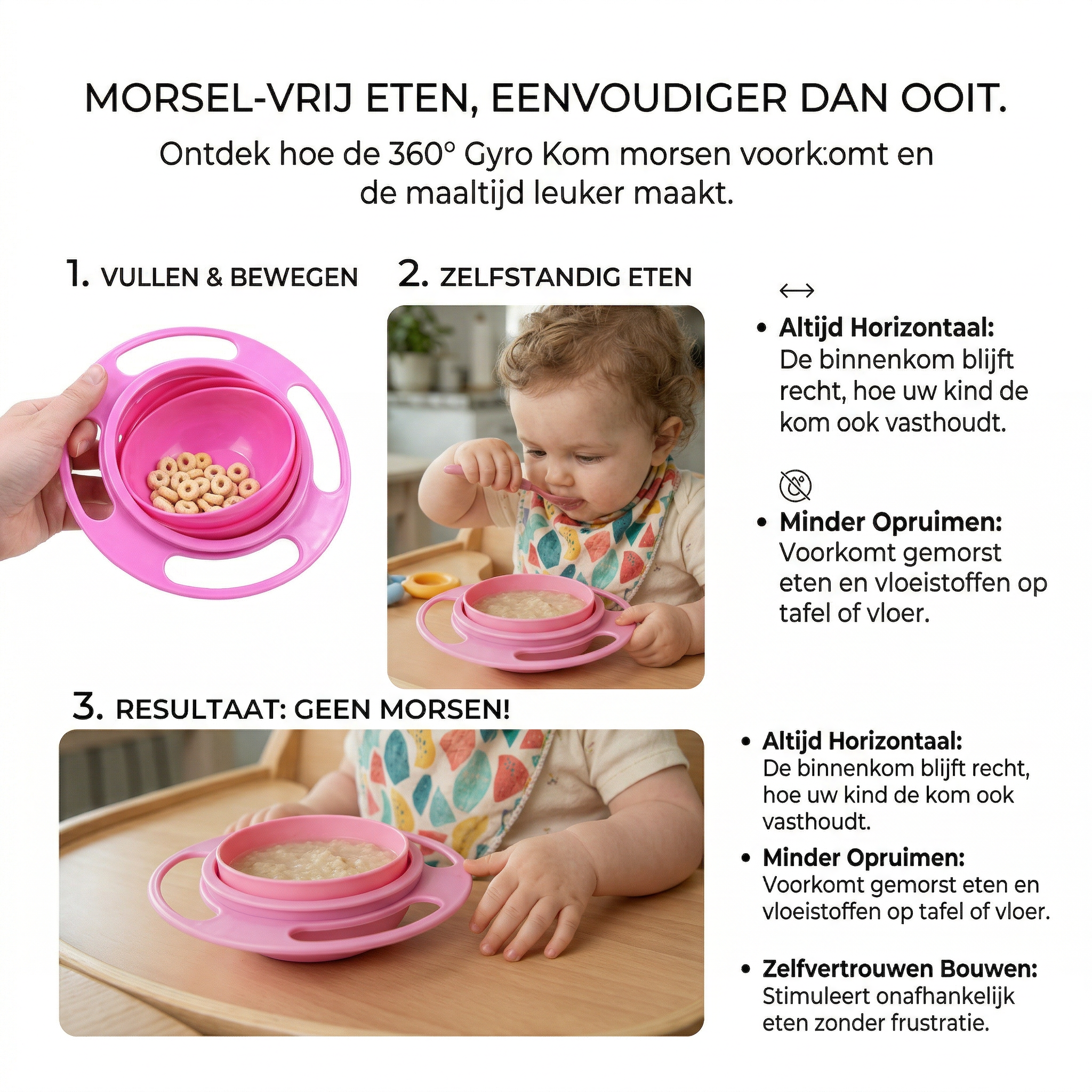 NoSpill™ – Nooit meer knoeien, nooit meer stress