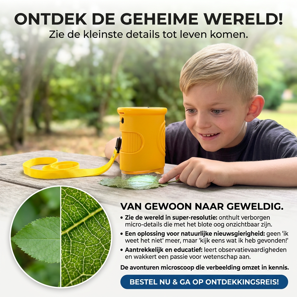 Avonturen Microscoop - Minder schermtijd, meer ontdekken🔍