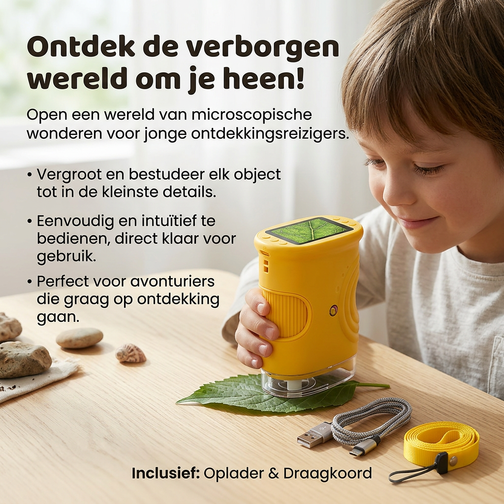 Avonturen Microscoop - Minder schermtijd, meer ontdekken🔍